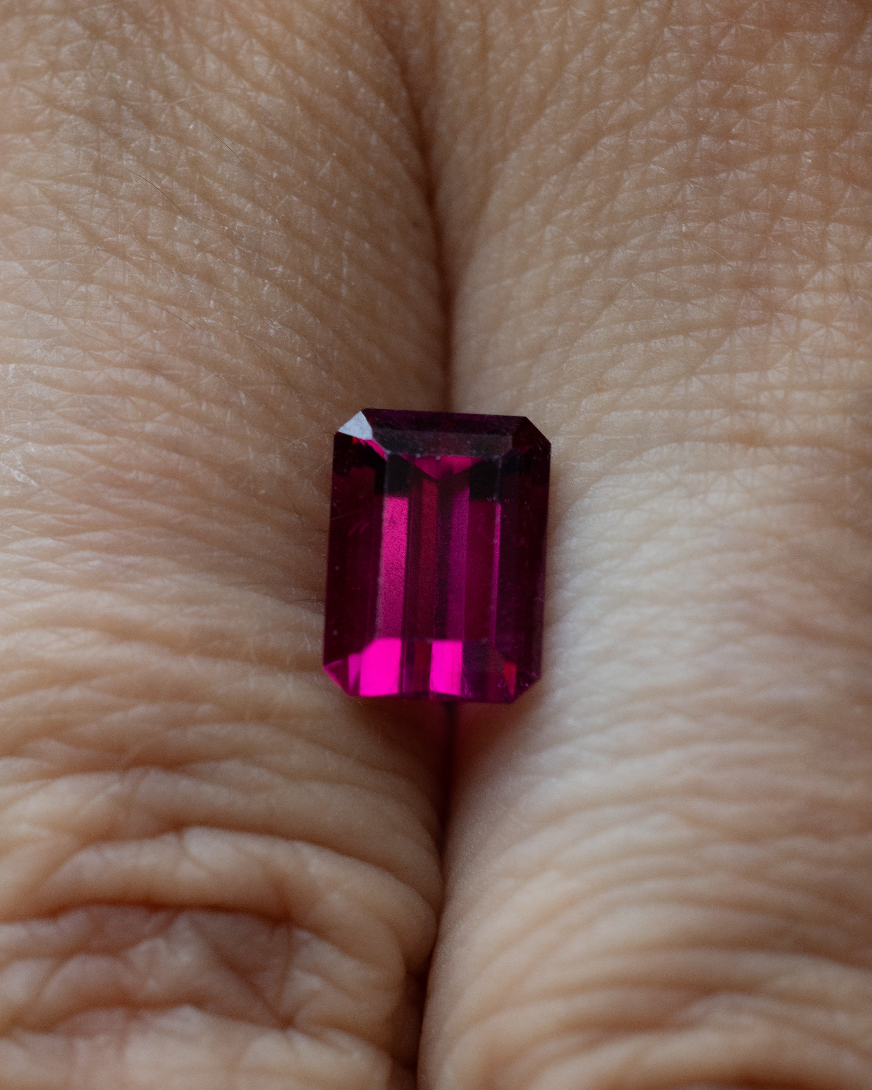 1.78ct 7.96x5.93x4.43mm EMERALD CUT RUBELLITE-Staghead Designs