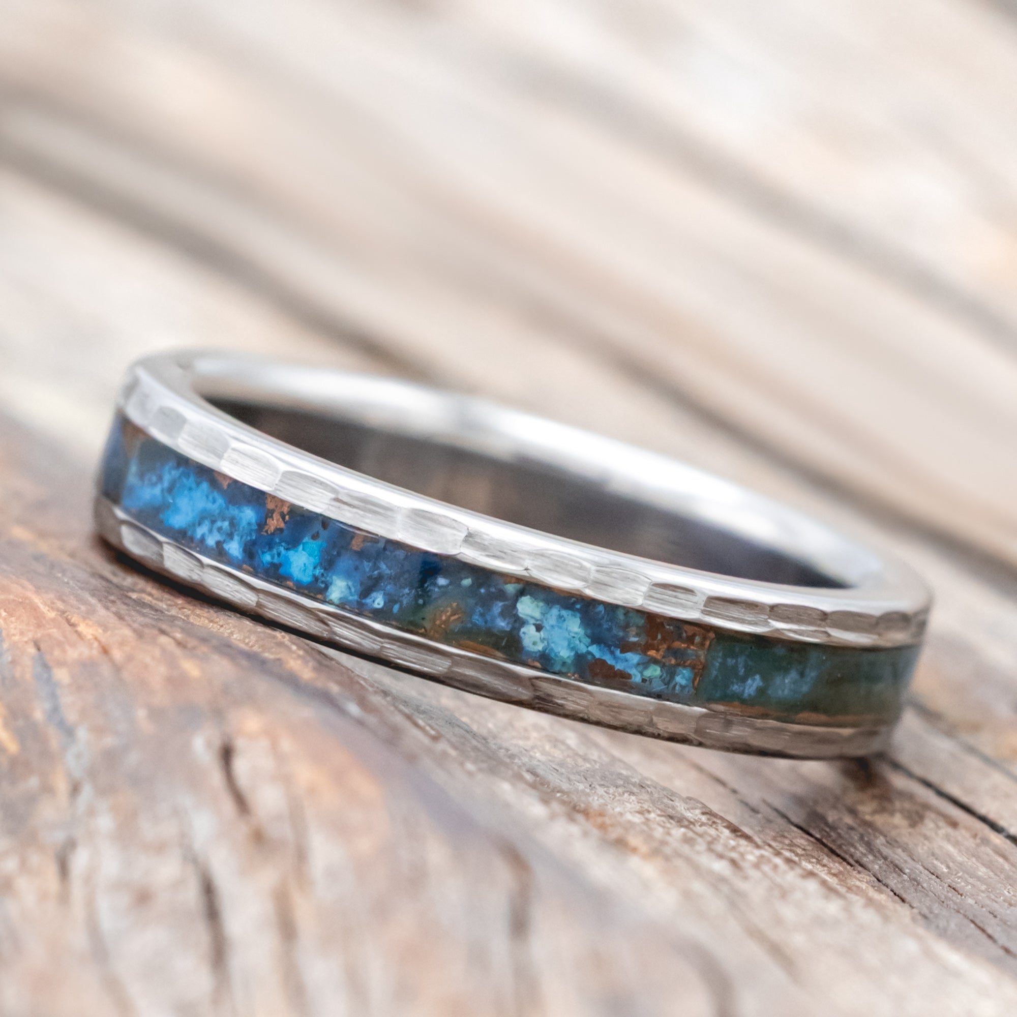 "ETERNA" - PATINA COPPER STACKING WEDDING BAND WITH CUSTOM FINISH