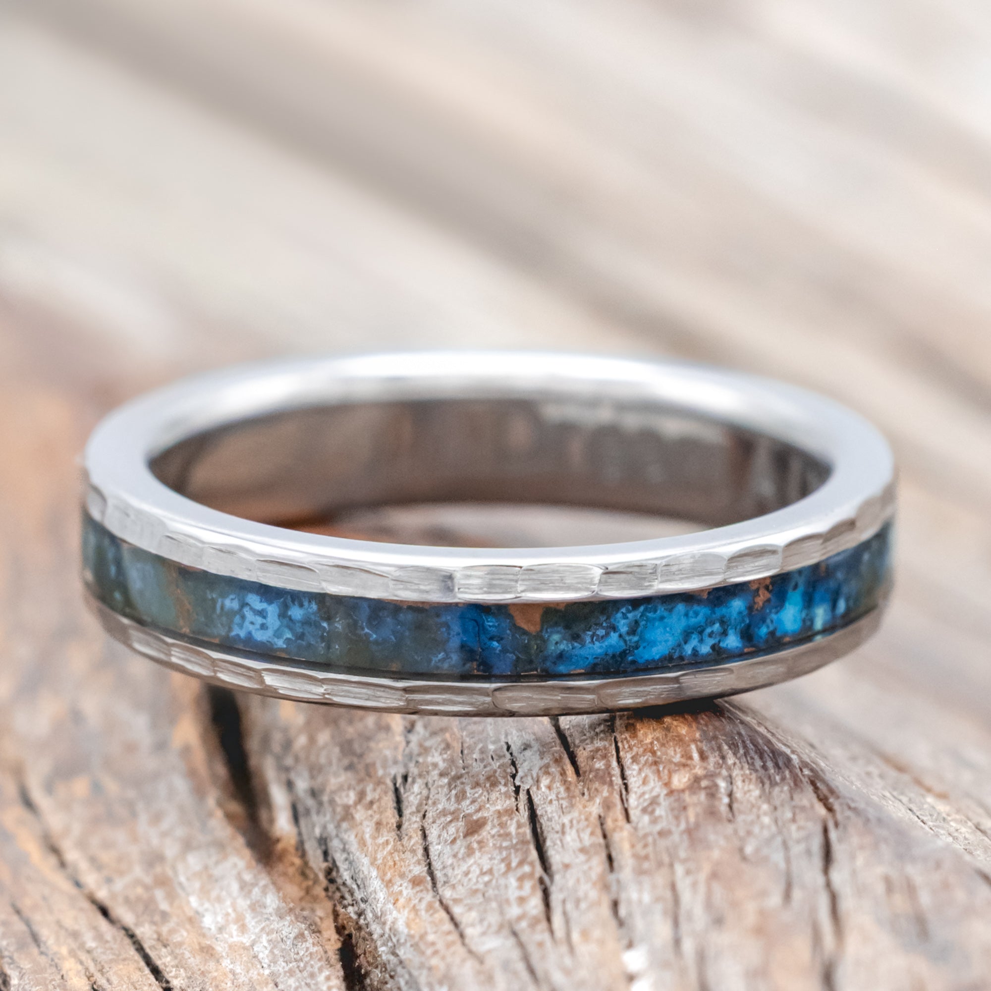 "ETERNA" - PATINA COPPER STACKING WEDDING BAND WITH CUSTOM FINISH