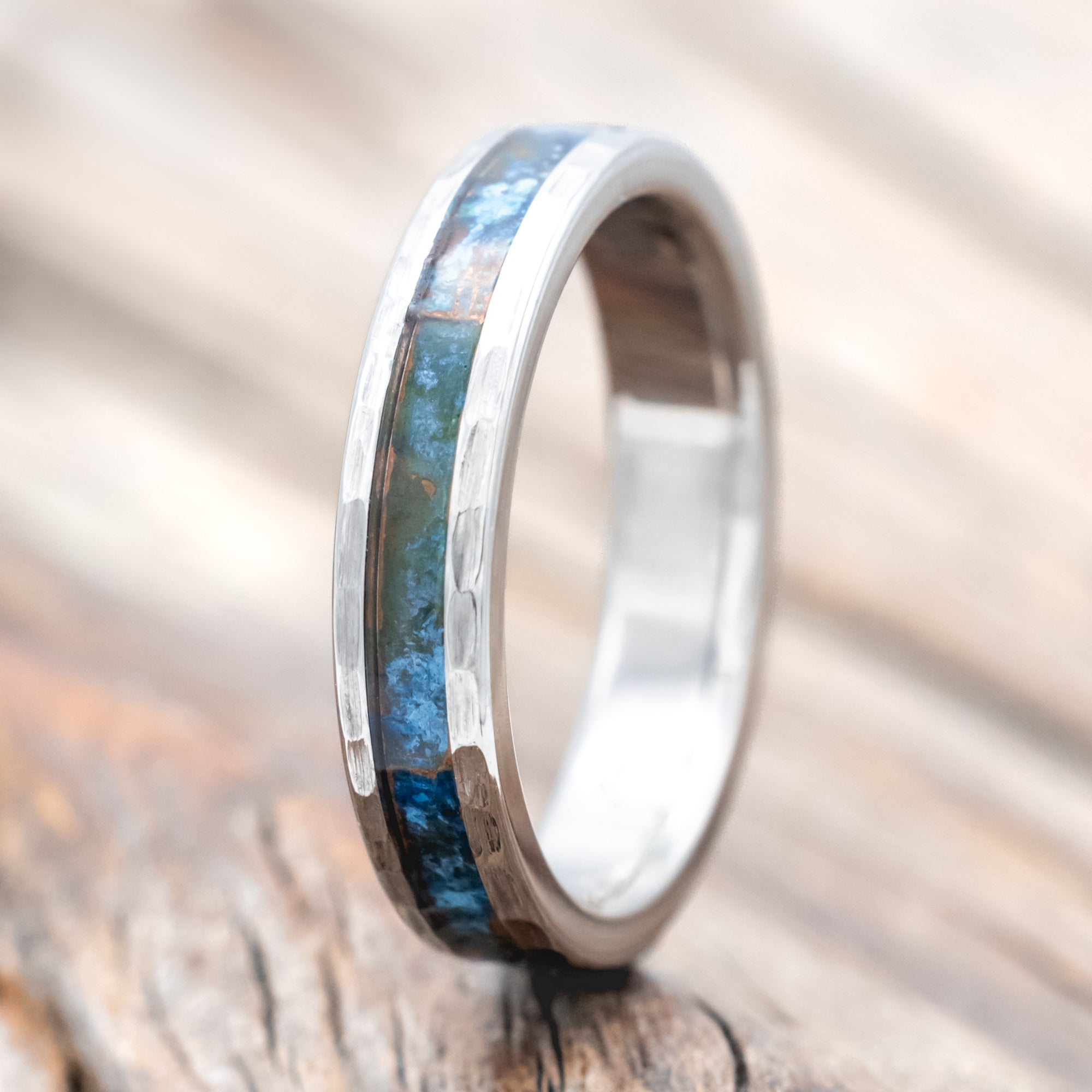 "ETERNA" - PATINA COPPER STACKING WEDDING BAND WITH CUSTOM FINISH