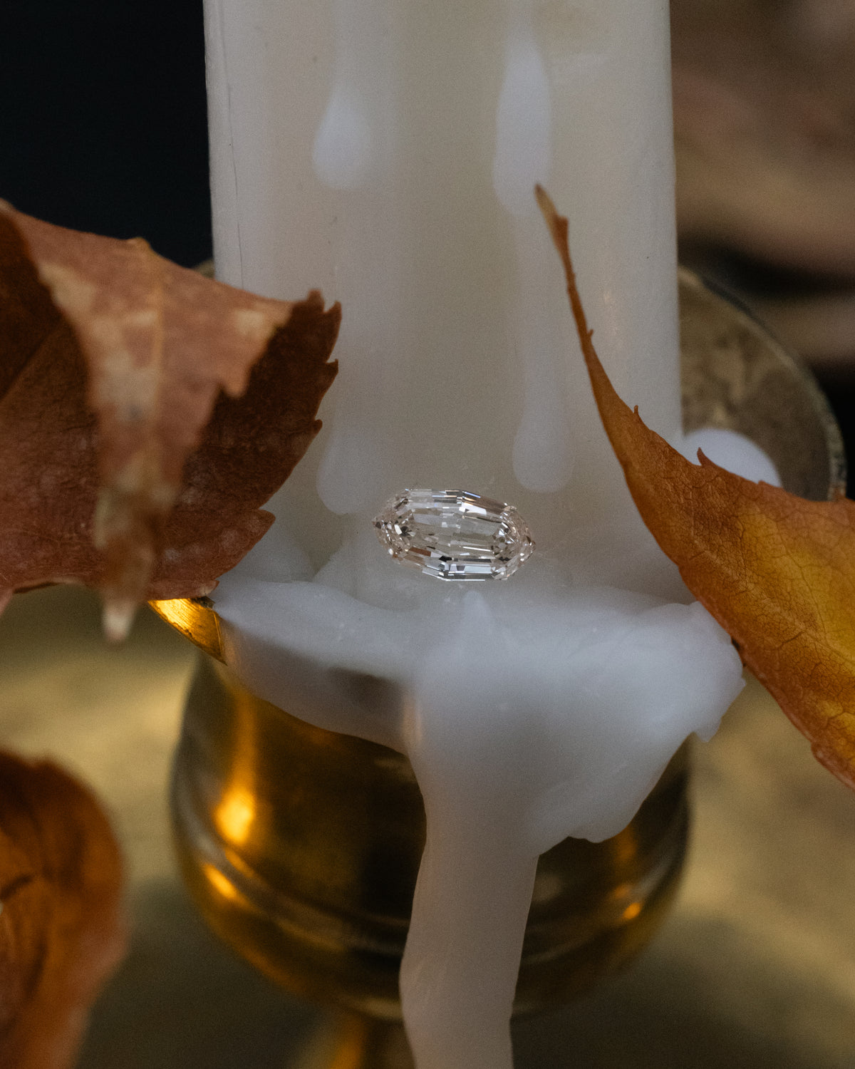 0.61ct 7.36x4.05x2.46mm Oval Brilliant Cut Light Peach Champagne Diamond-Staghead Designs