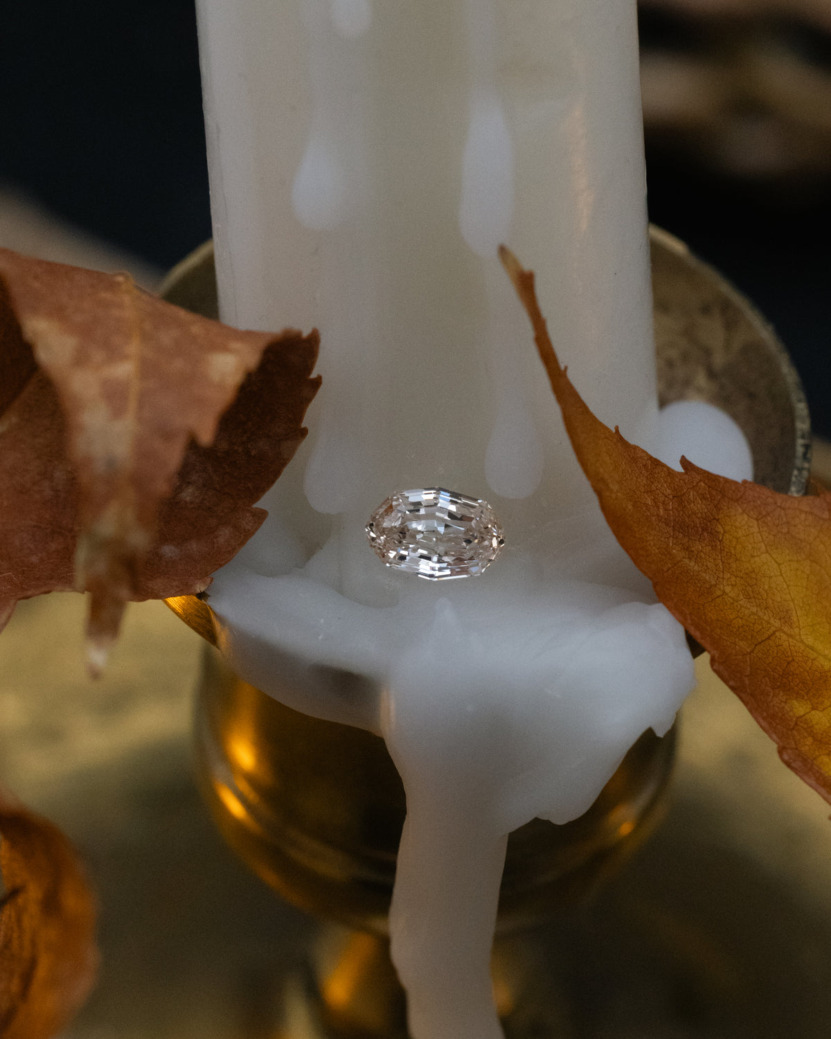 0.67ct 6.79x4.45x2.73mm Oval Brilliant Cut Light Peach Champagne Diamond-Staghead Designs
