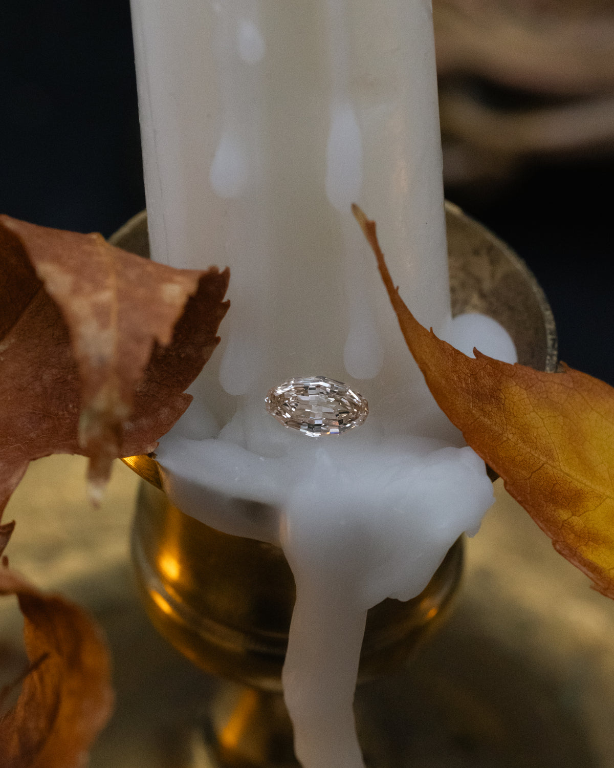 0.5ct 7.24x4.24x2.15mm Oval Brilliant Cut Light Peach Champagne Diamond