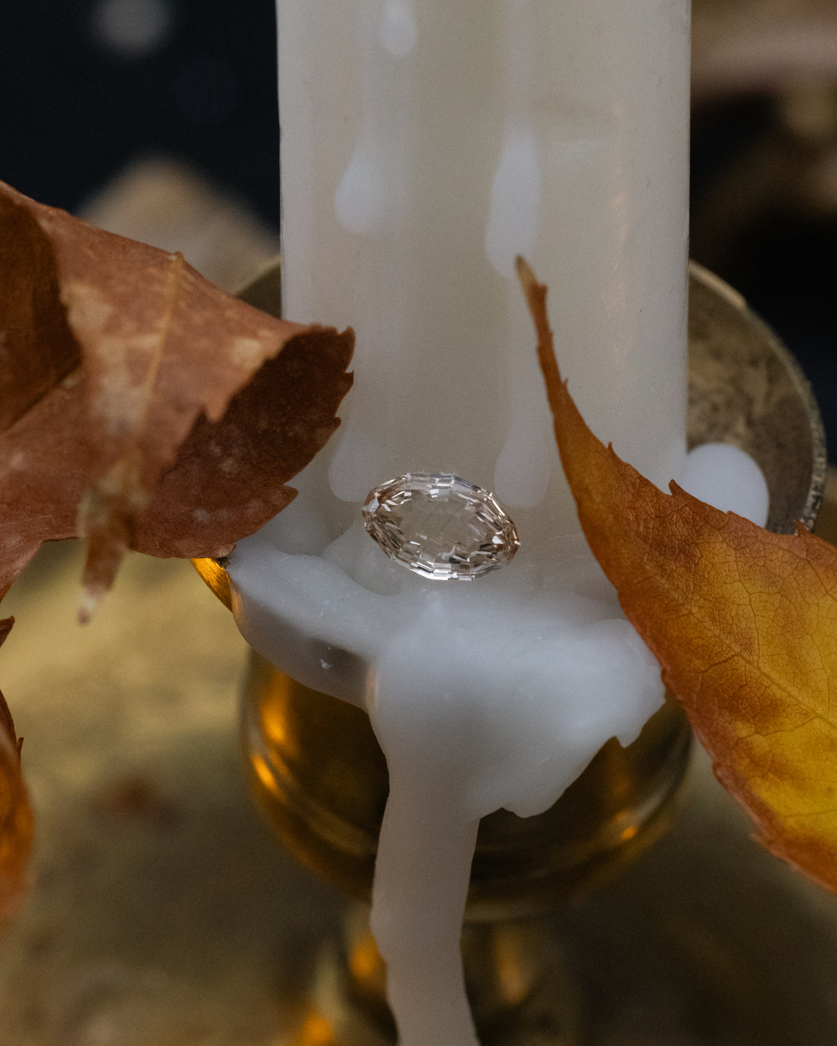 0.8ct 8.25x5.32x2.25mm Oval Brilliant Cut Light Peach Champagne Diamond