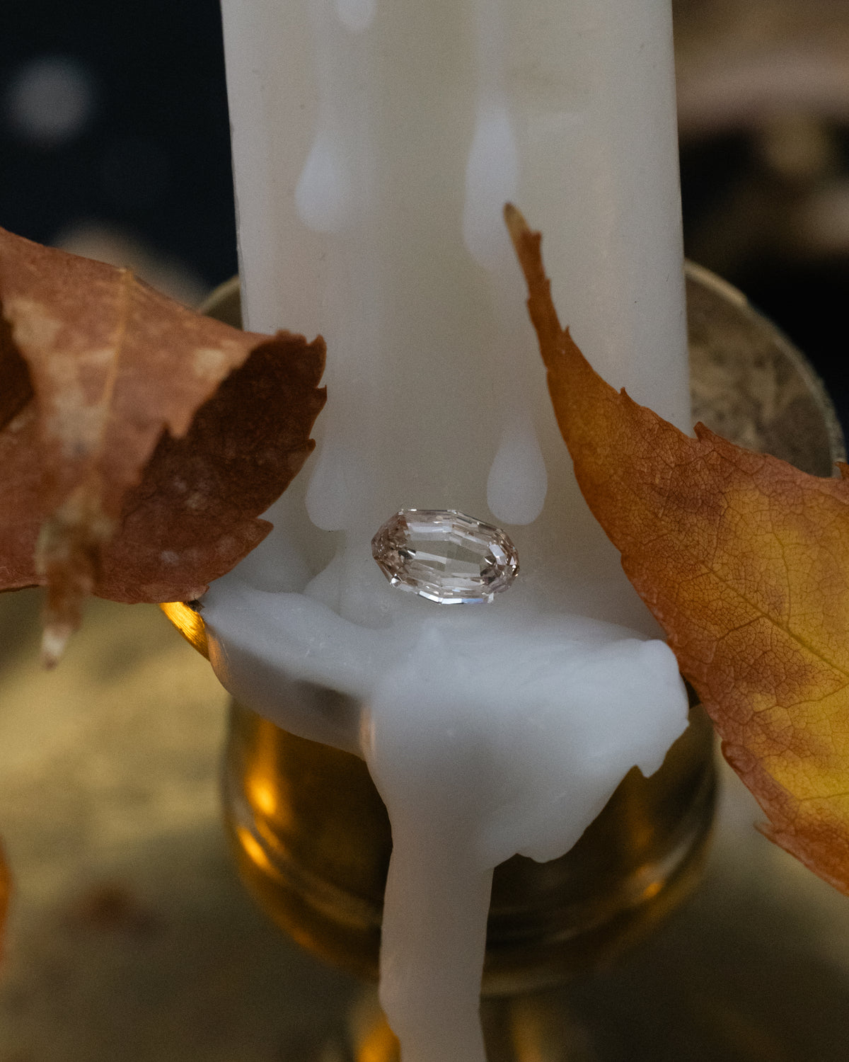 0.71ct 7x4.36x2.65mm Oval Brilliant Cut Light Peach Champagne Diamond