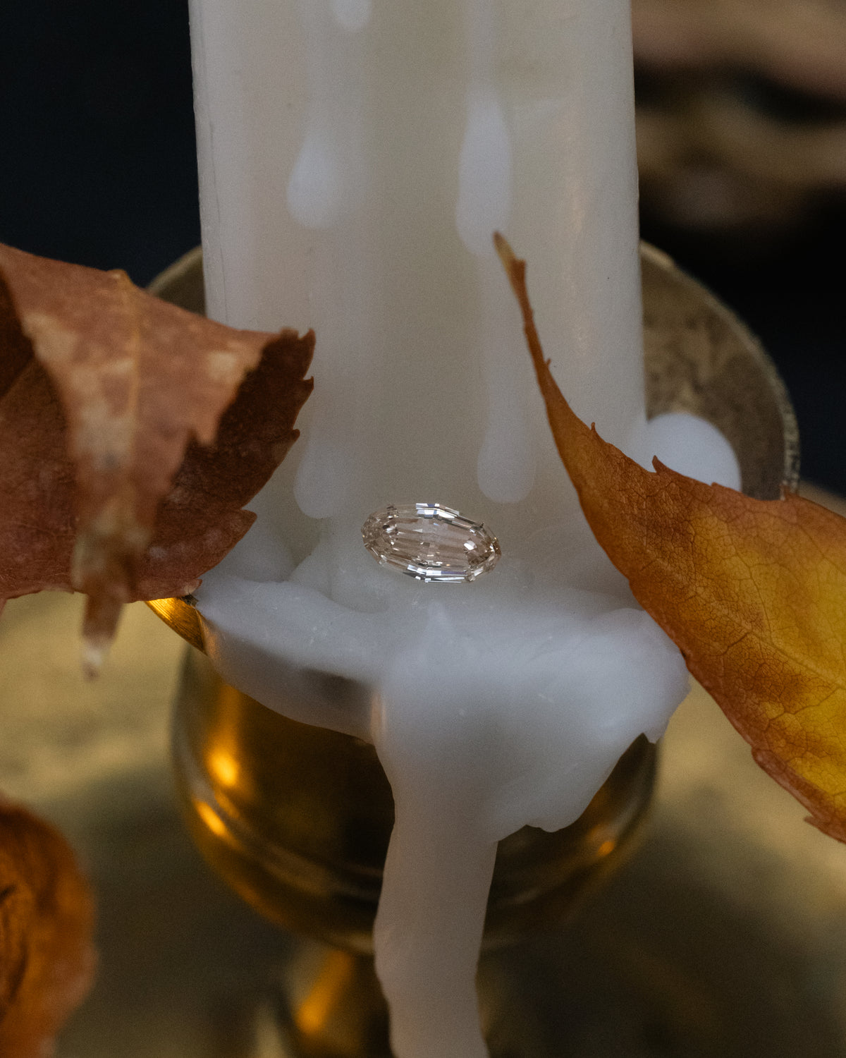 0.5ct 6.75x3.68x2.44mm Oval Brilliant Cut Light Peach Champagne Diamond-Staghead Designs