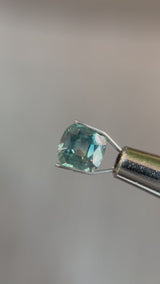 1.46ct 6.7x6.3x3.8mm CUSHION BRILLIANT CUT COLOR-CHANGE GREEN MONTANA SAPPHIRE