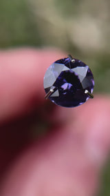 "LUELLA" - ROUND BRILLIANT CUT PURPLE SAPPHIRE