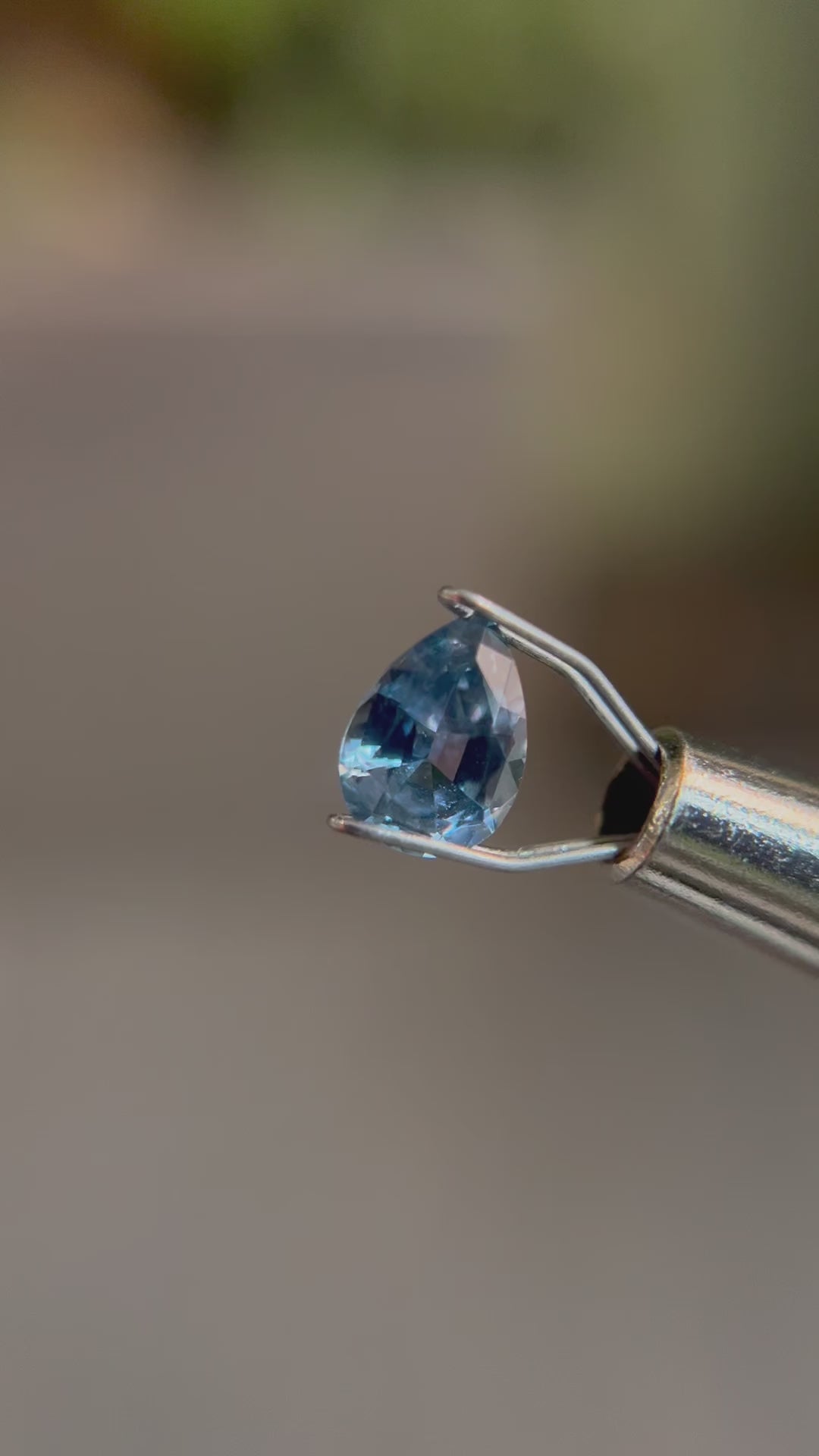 0.82ct 7x5x3.15mm Pear Brilliant Cut Natural Blue Montana Sapphire