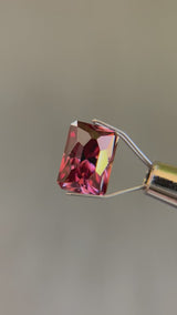 "TRIXIE" - RECTANGLE REGAL RADIANT CUT PINK ZIRCON