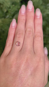 1.32ct 7.8x6.0x2.7mm HEXAGON TABLET CUT PEACH SAPPHIRE