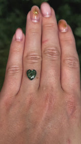 2.53ct 9.9x8.8mm HEART CUT TEAL TOURMALINE