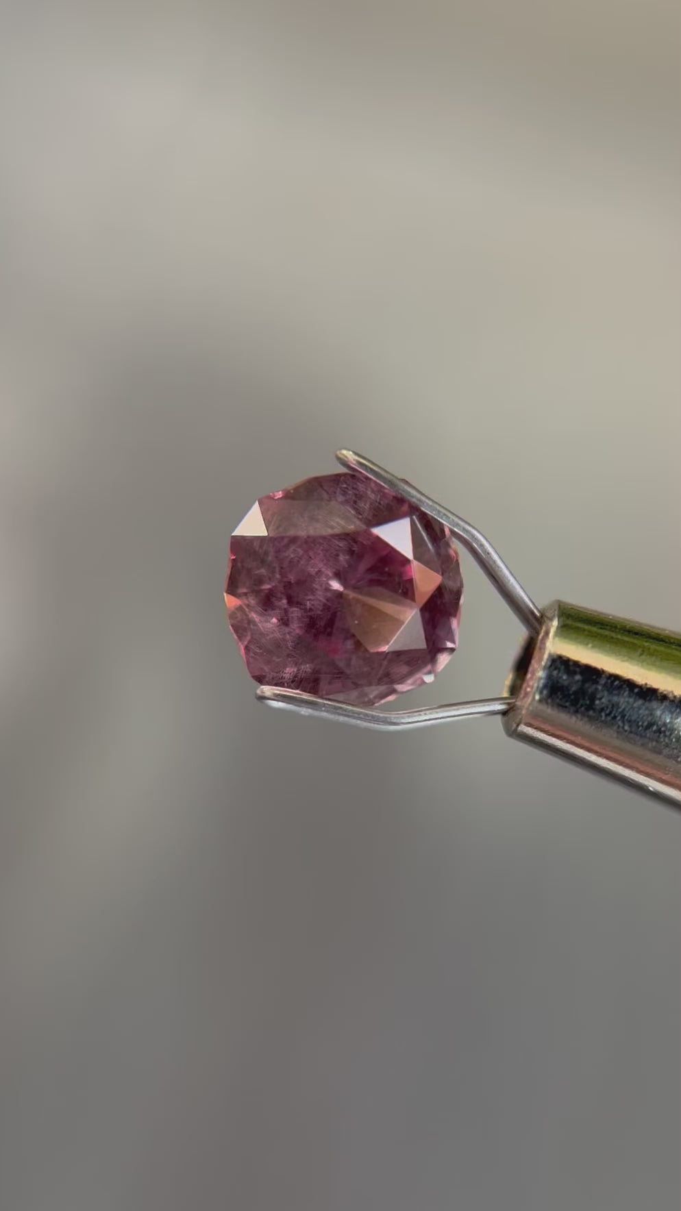2.2ct 7.7x7.75x5mm CELESTIAL CUSHION CUT PINK DRAGON GARNET