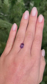 1.54ct ELONGATED HEXAGON CUT AMETHYST