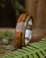 "REMMY" - REDWOOD & MOSS WEDDING RING-Staghead Designs