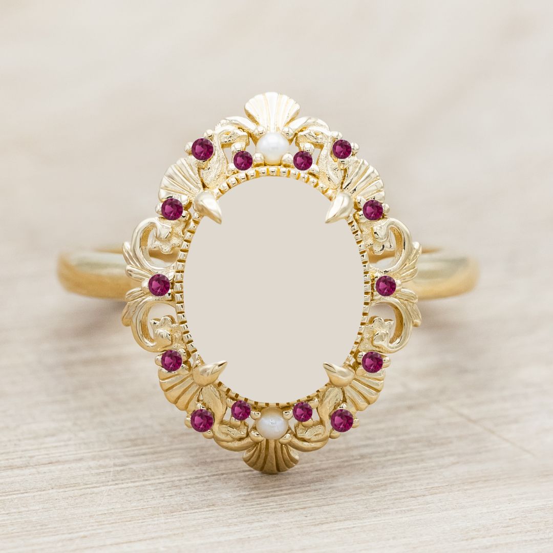 Pearl and Lab-Grown Ruby Accents for Merrow