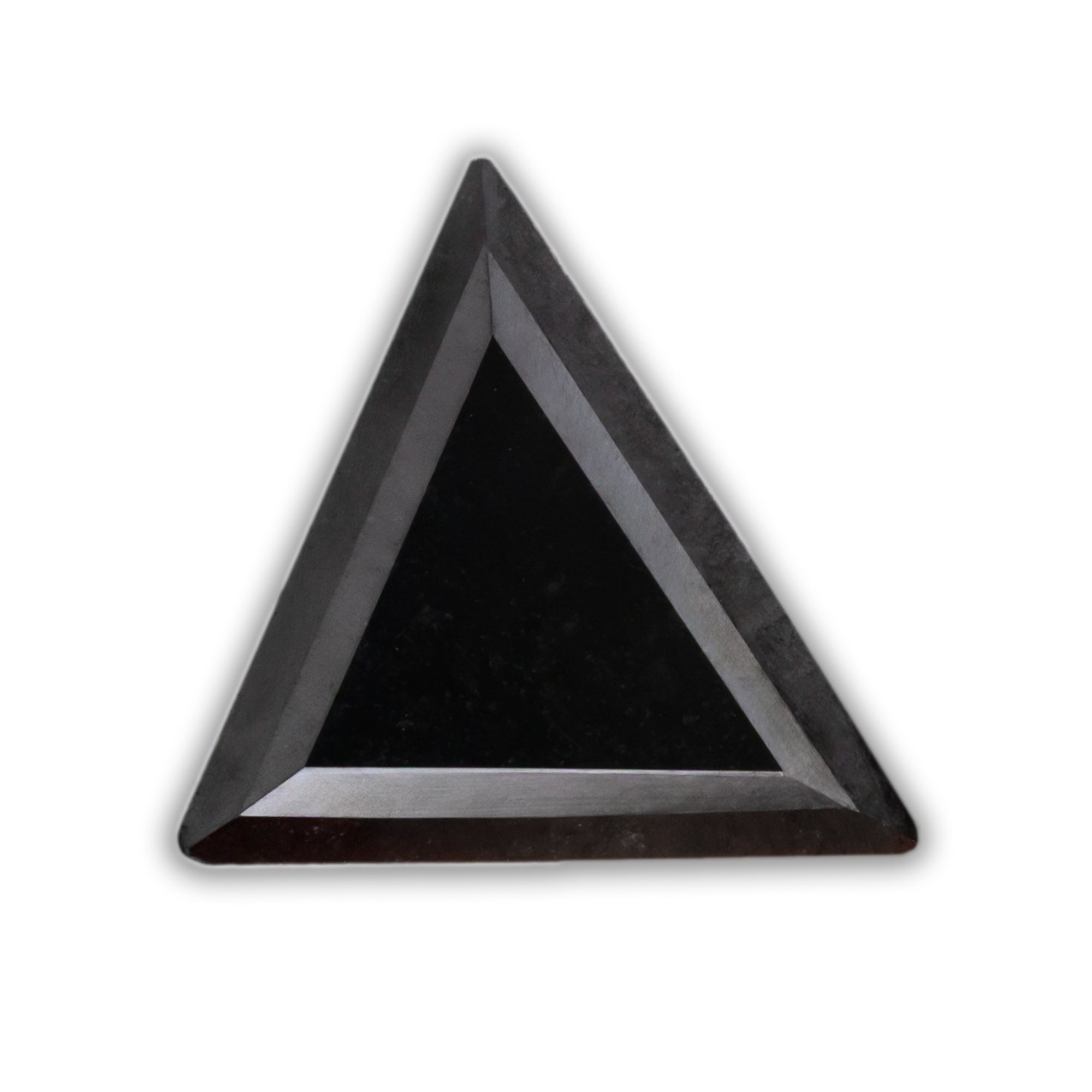 0.86ct 8.63x7.81x7.86mm Triangle Step Cut Salt & Pepper Diamond