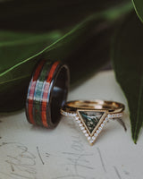 "RIO" - REDWOOD & MOSS WEDDING BAND-Staghead Designs