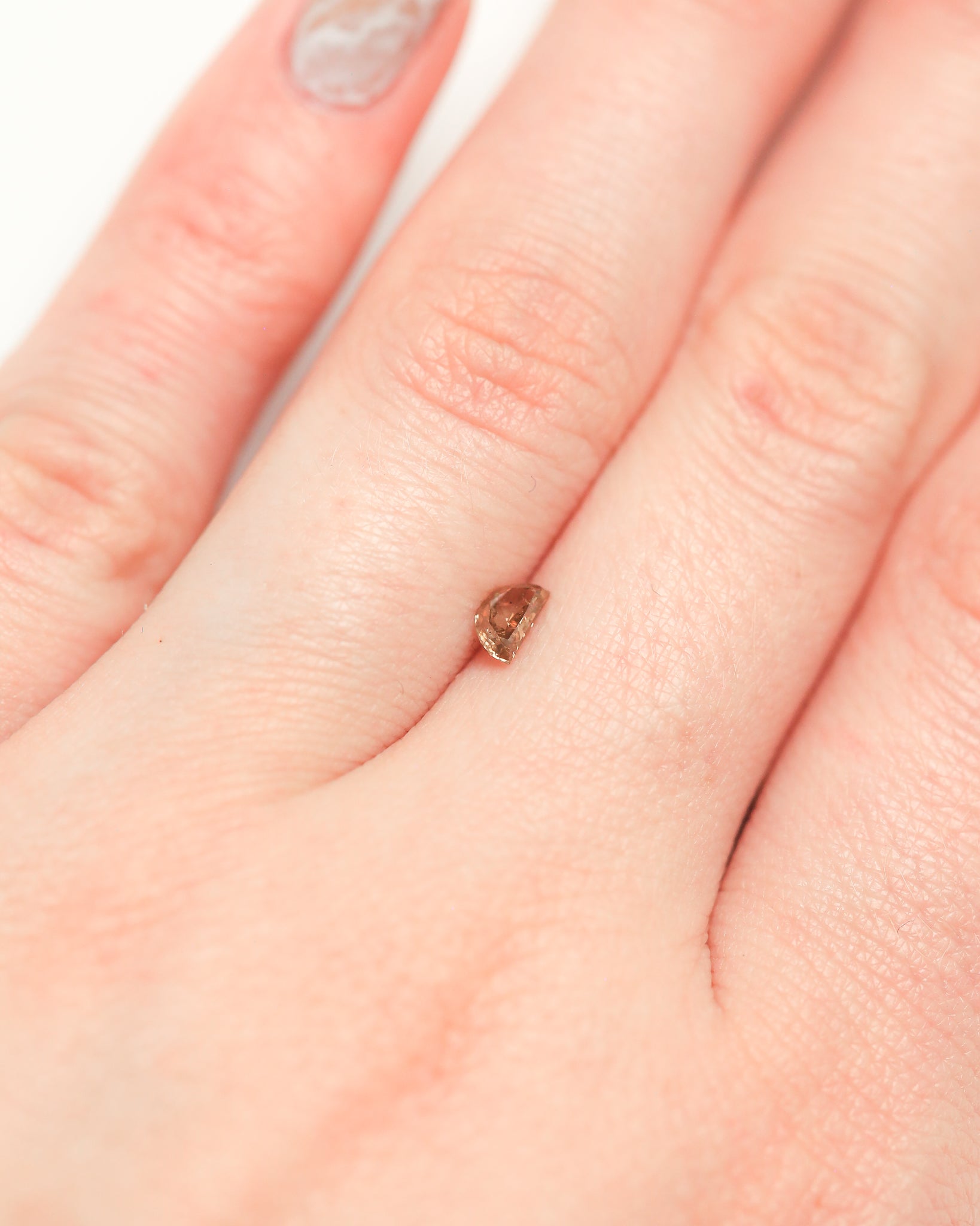 0.29ct 5.00x2.97mm HALF MOON DOUBLE CUT CHAMPAGNE SALT & PEPPER DIAMOND-6