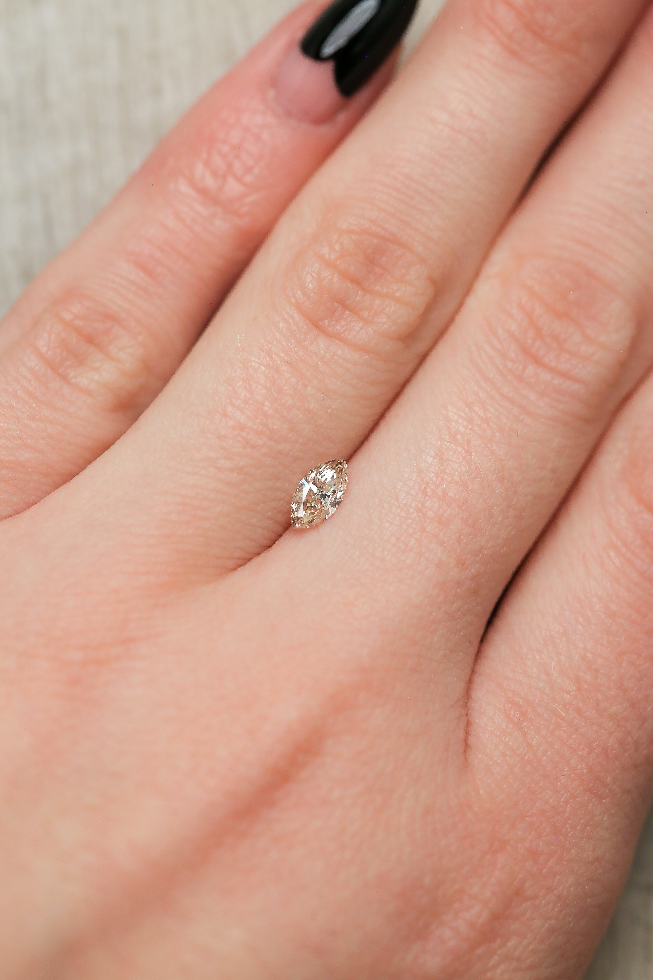 0.38ct 7.01x3.56mm MARQUISE BRILLIANT CUT CHAMPAGNE DIAMOND-2