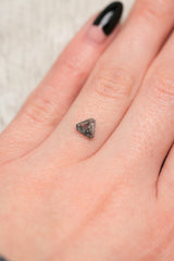 0.57ct 6.22x6.09x2.29mm CUT CORNER TRIANGLE ROSE CUT SALT & PEPPER DIAMOND-2