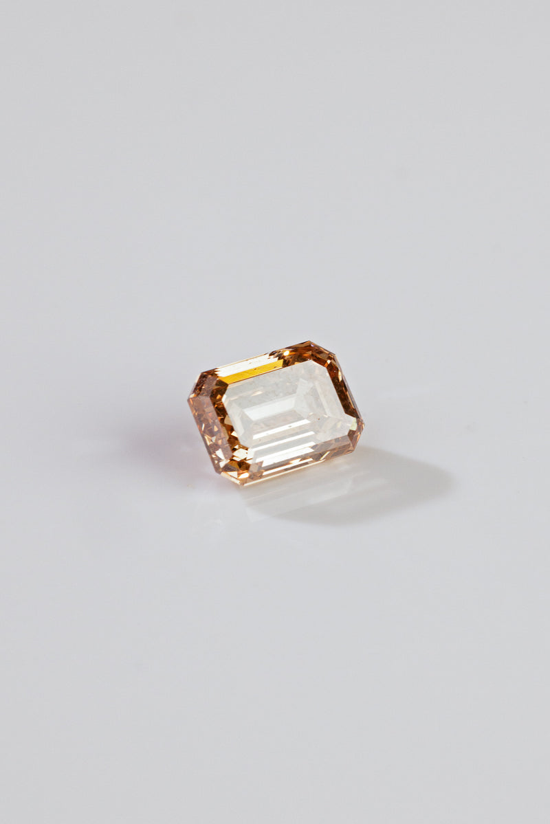 "MELORA" - EMERALD CUT CHAMPAGNE DIAMOND-2