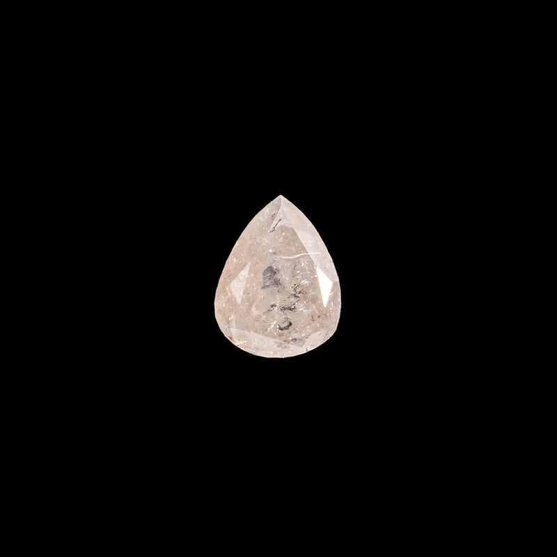 1.12ct 7.27x5.70mm PEAR DOUBLE CUT SALT & PEPPER DIAMOND-4