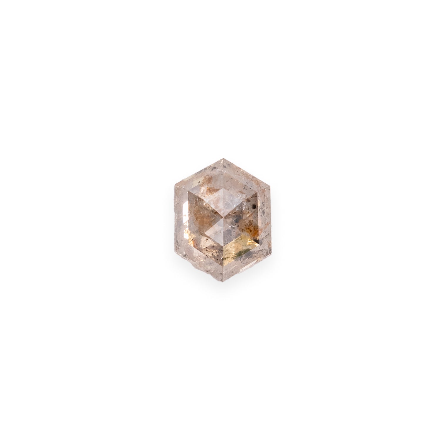 1.22ct 7.22x5.62mm HEXAGON DOUBLE CUT SALT & PEPPER DIAMOND-2