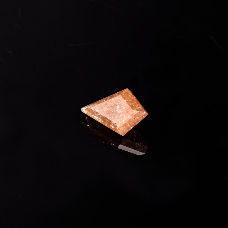 1.52ct 9.86x6.4mm KITE DOUBLE CUT SALT & PEPPER DIAMOND