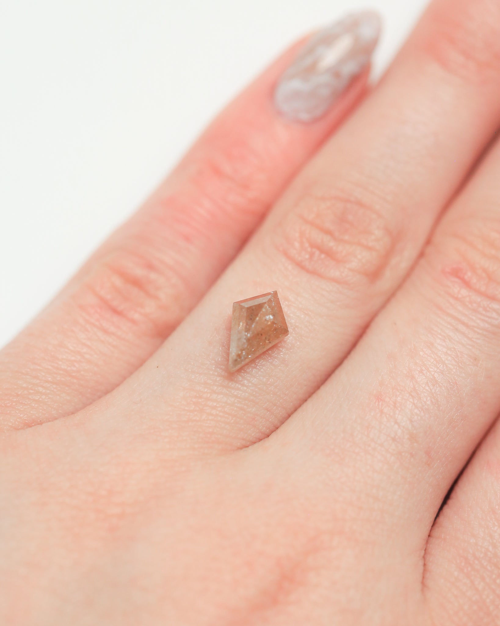 1.52ct 9.86x6.4mm KITE DOUBLE CUT SALT & PEPPER DIAMOND-8