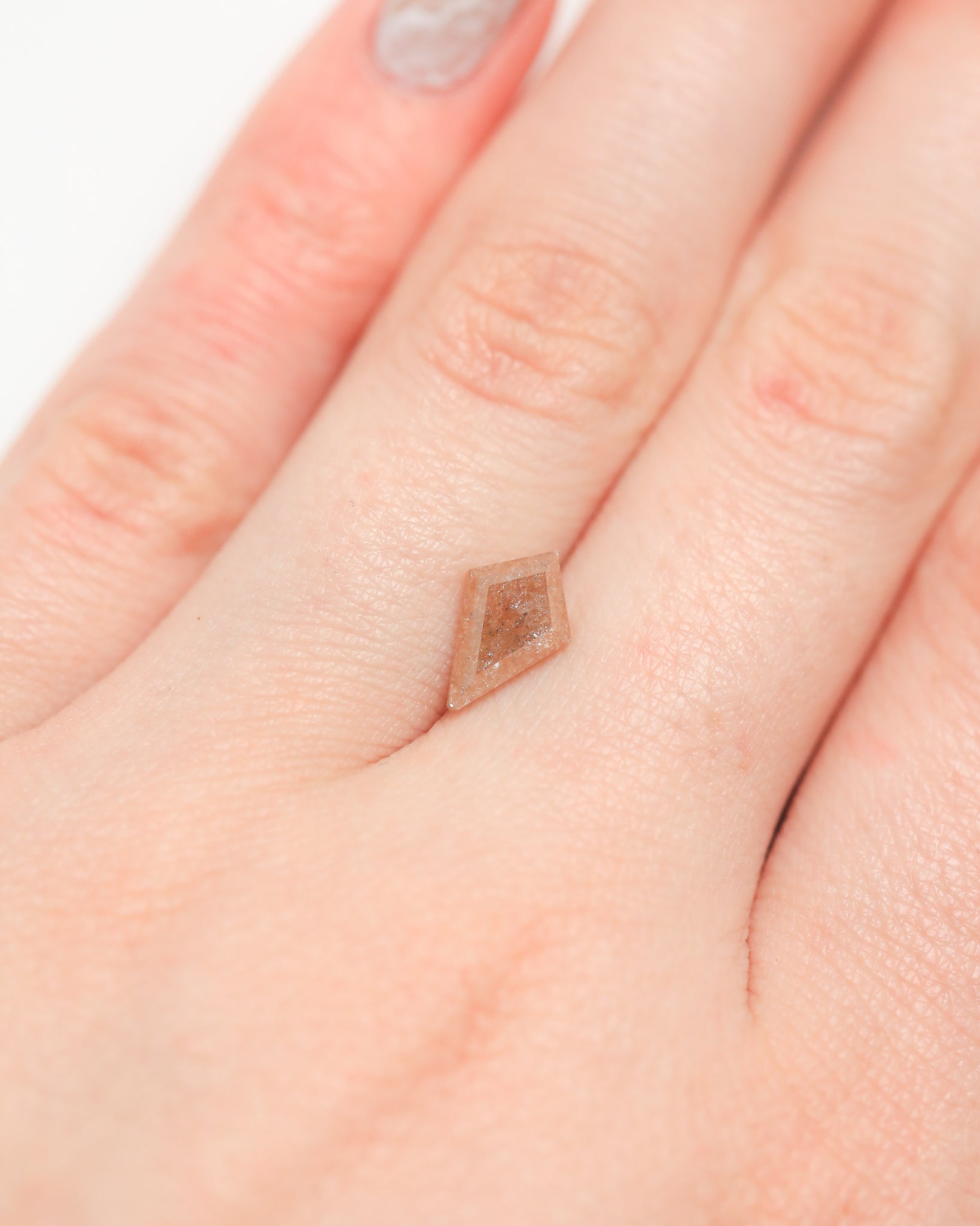 1.52ct 9.86x6.4mm KITE DOUBLE CUT SALT & PEPPER DIAMOND-7