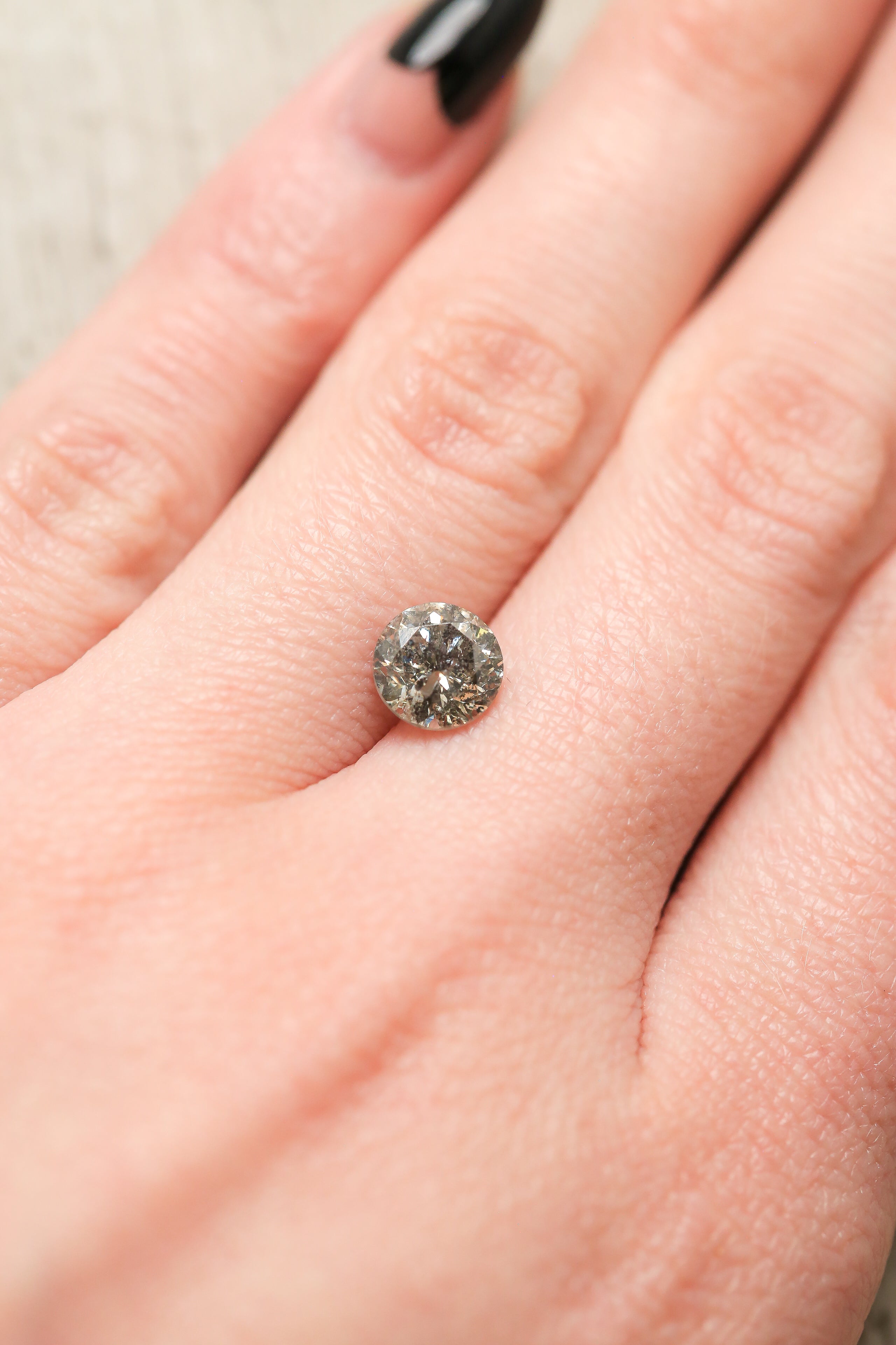 1.52ct 7mm ROUND BRILLIANT CUT CHAMPAGNE DIAMOND-3