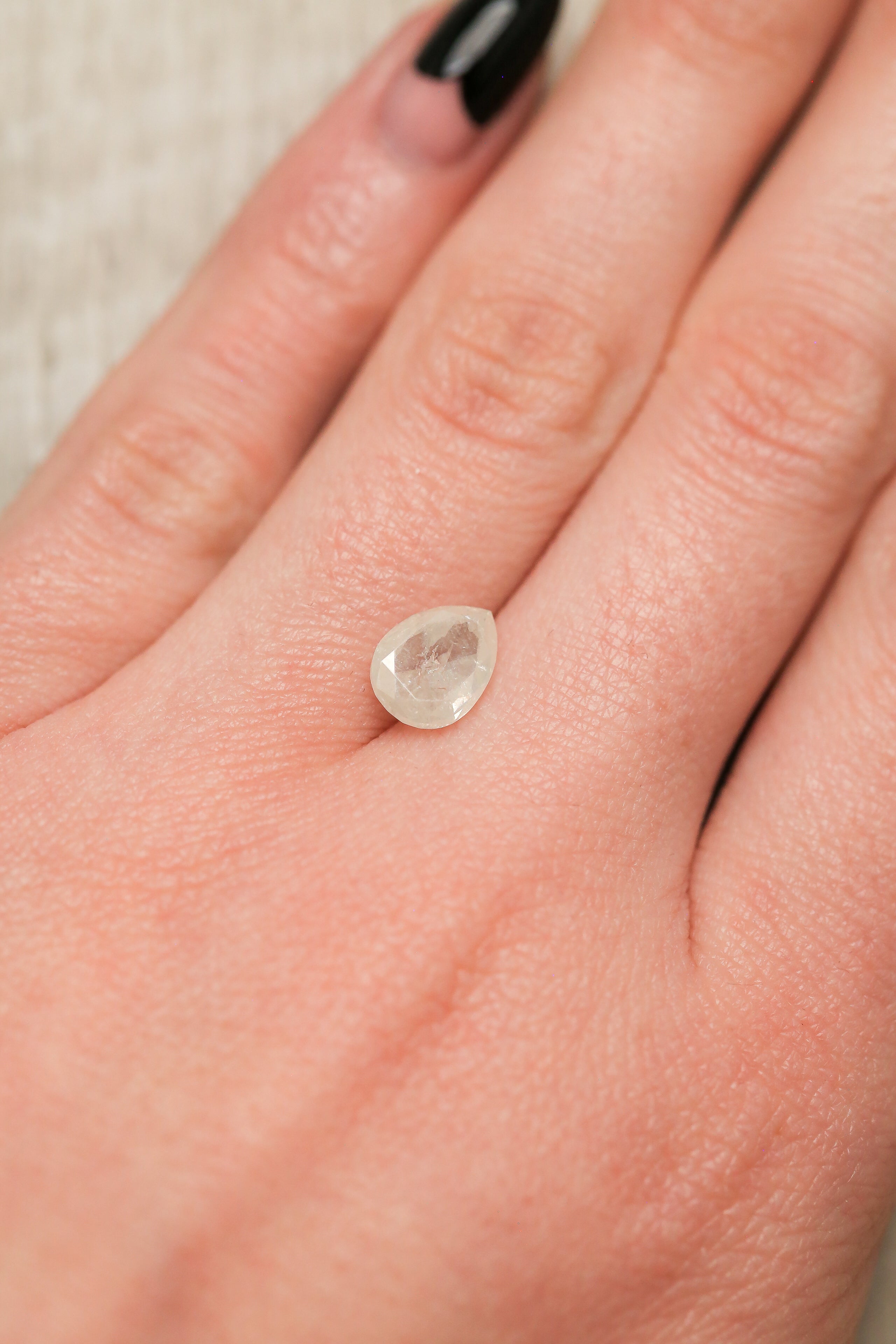 1.72ct 9.08 x 6.71 x 3.43mm DOUBLE CUT PEAR SALT & PEPPER DIAMOND-3