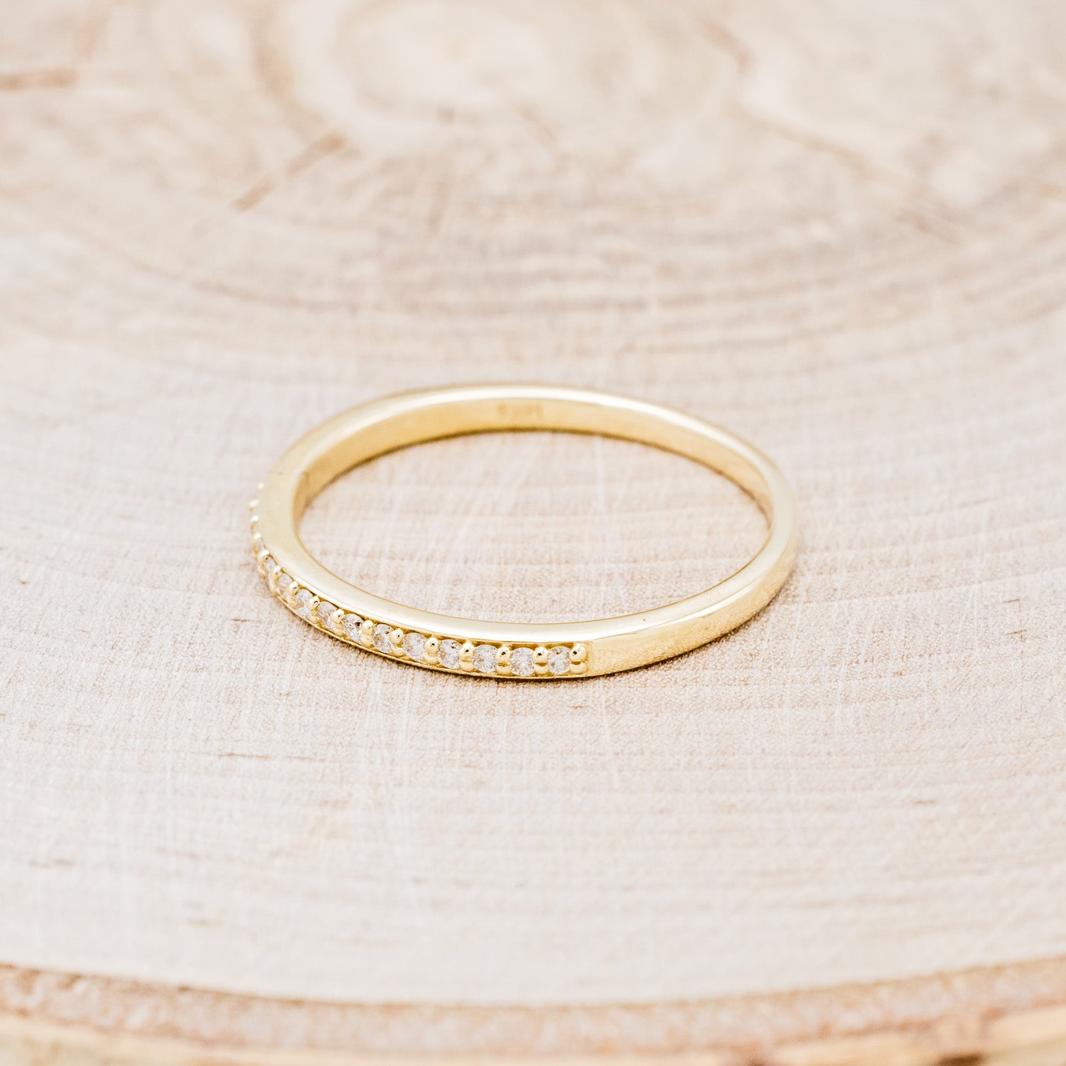 "OPHELIA" - ROUND CUT GARNET ENGAGEMENT RING WITH DIAMOND HALO, ACCENTS & DIAMOND TRACER-16