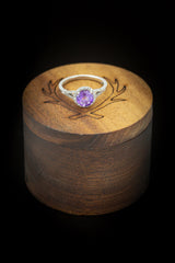 "AURA" - BIRTHSTONE RING WITH AN AMETHYST CENTER STONE & DIAMOND ACCENTS