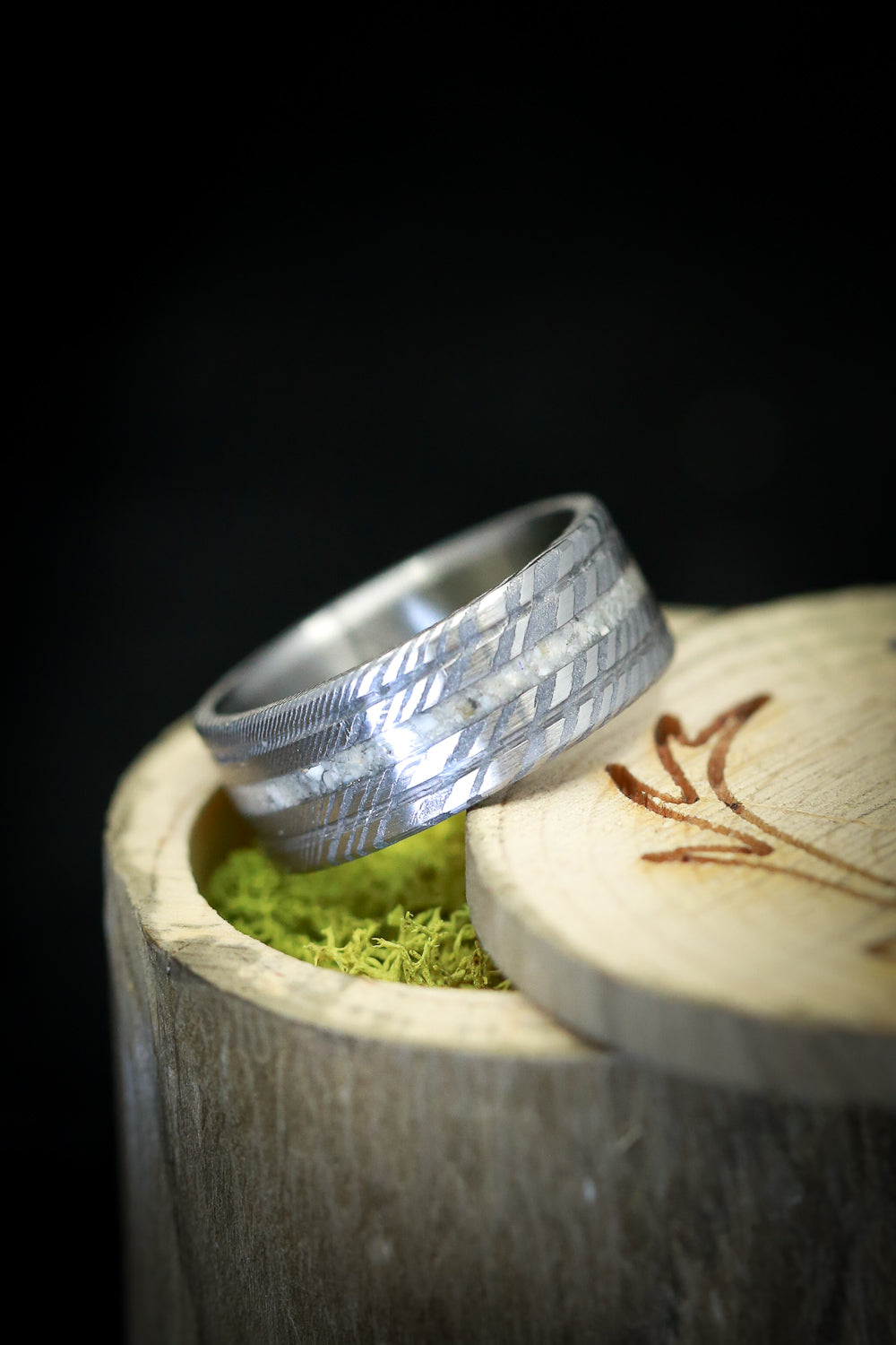 "AUSTIN" - ANTLER WEDDING RING-8