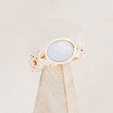"ELORA" - OVAL OPAL ENGAGEMENT RING WITH DIAMOND ACCENTS