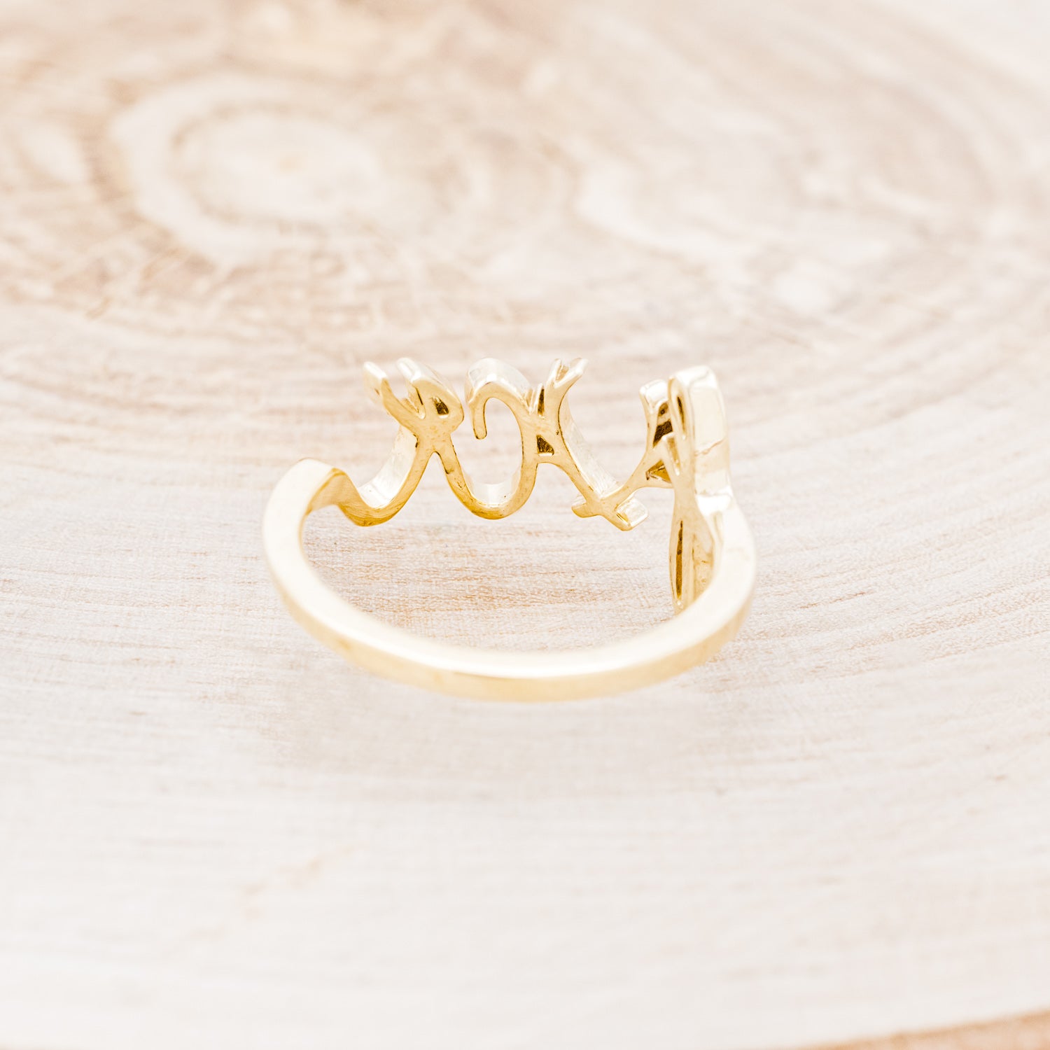 "EFFIE" - SCRIPT-STYLE BREAST CANCER AWARENESS RING-10