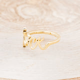 "EFFIE" - SCRIPT-STYLE BREAST CANCER AWARENESS RING