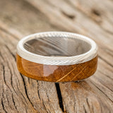 "EZRA" - WHISKEY BARREL OAK WEDDING BAND - READY TO SHIP-11