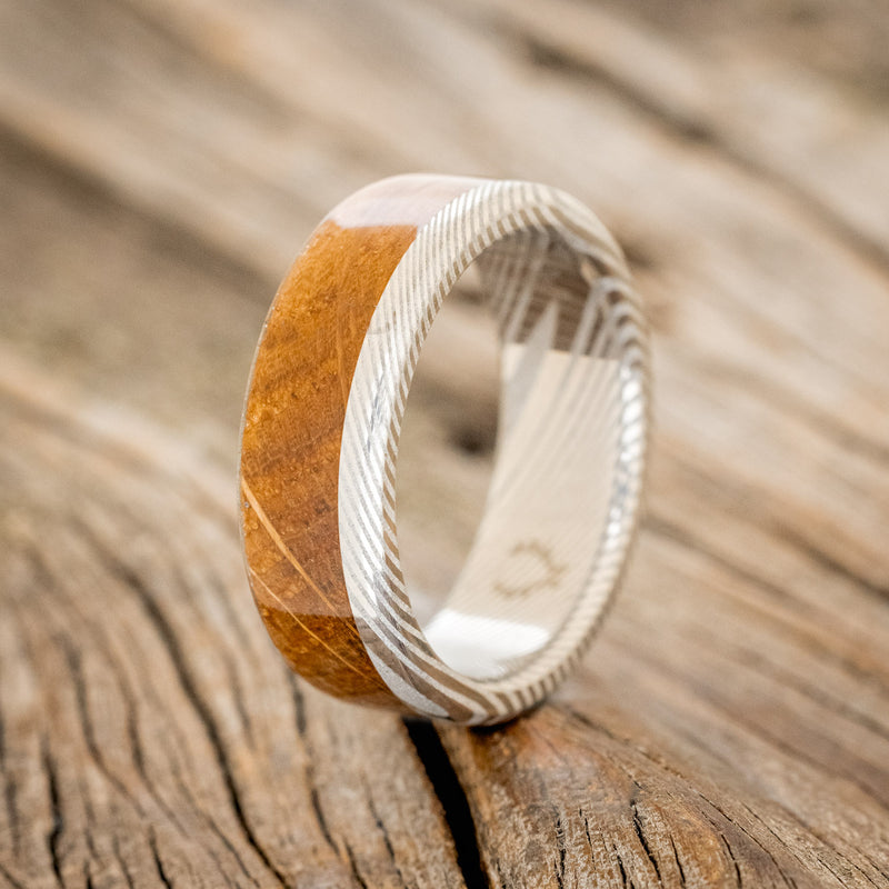 "EZRA" - WHISKEY BARREL OAK WEDDING BAND - READY TO SHIP-9