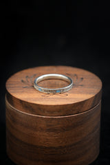 "RAINIER" - MATCHING SET OF ANTLER WEDDING RINGS WITH TURQUOISE DEPOSITS-17