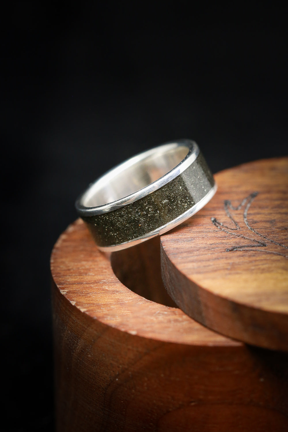 "RAINIER" - PYRITE WEDDING RING-15