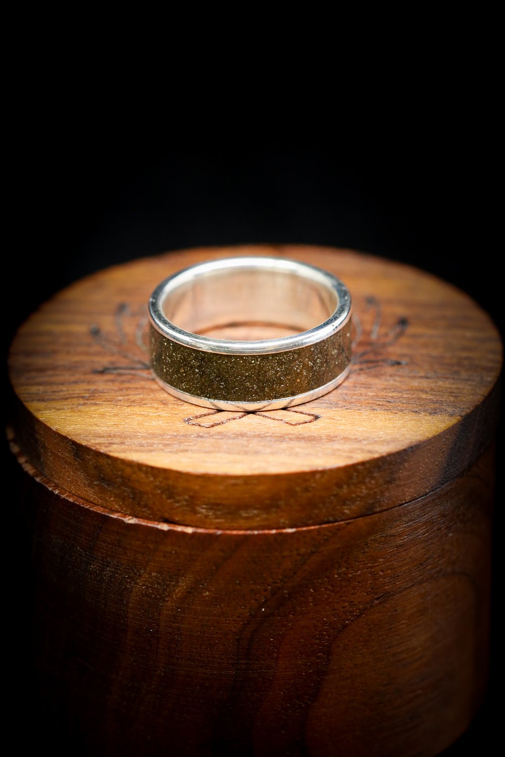 "RAINIER" - PYRITE WEDDING RING-14