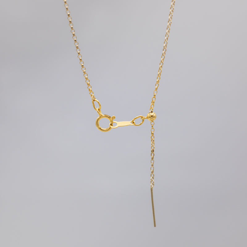 ADJUSTABLE THREADER ROLO CHAIN NECKLACE