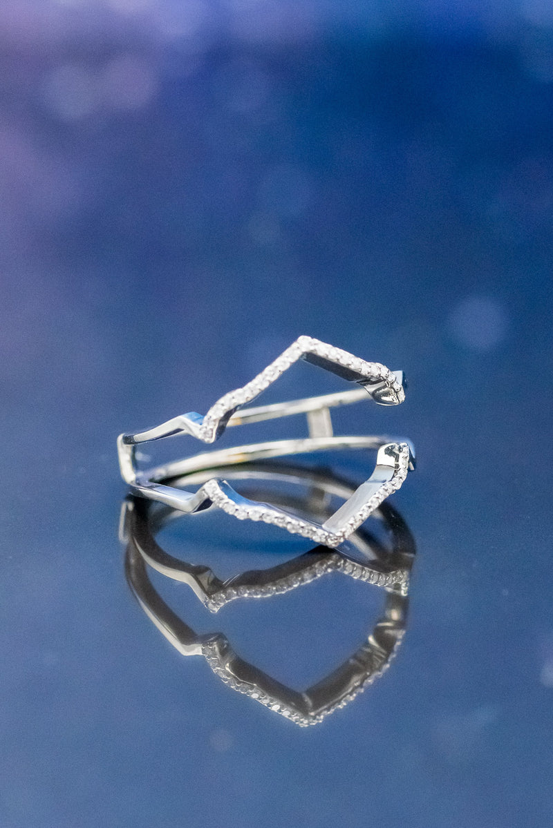 "LUCY IN THE SKY" -  RING GUARD WITH DIAMOND ACCENTS