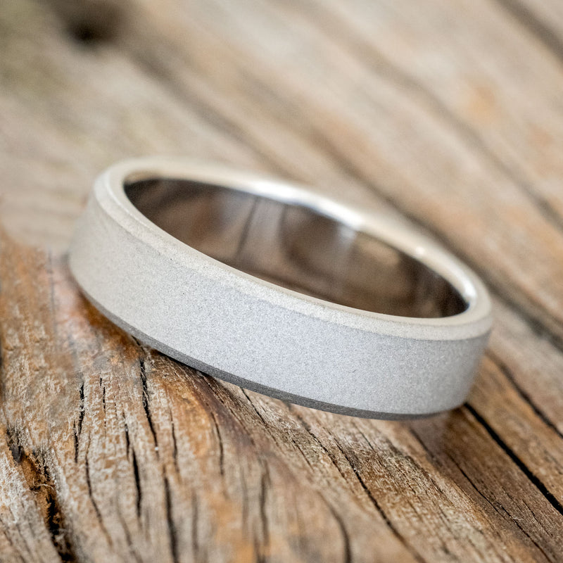 SANDBLASTED WEDDING BAND RING - READY TO SHIP-2