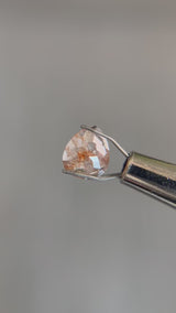 0.68ct 7.27x6.19mm PEAR ROSE CUT CALICO SALT & PEPPER DIAMOND