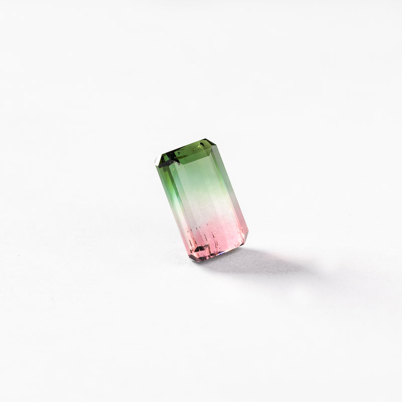 "SUMMER" - EMERALD CUT BI-COLOR TOURMALINE-3