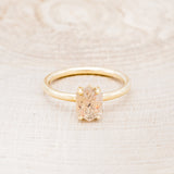 "AURUM" - LATTICE SUNSTONE SOLITAIRE ENGAGEMENT RING